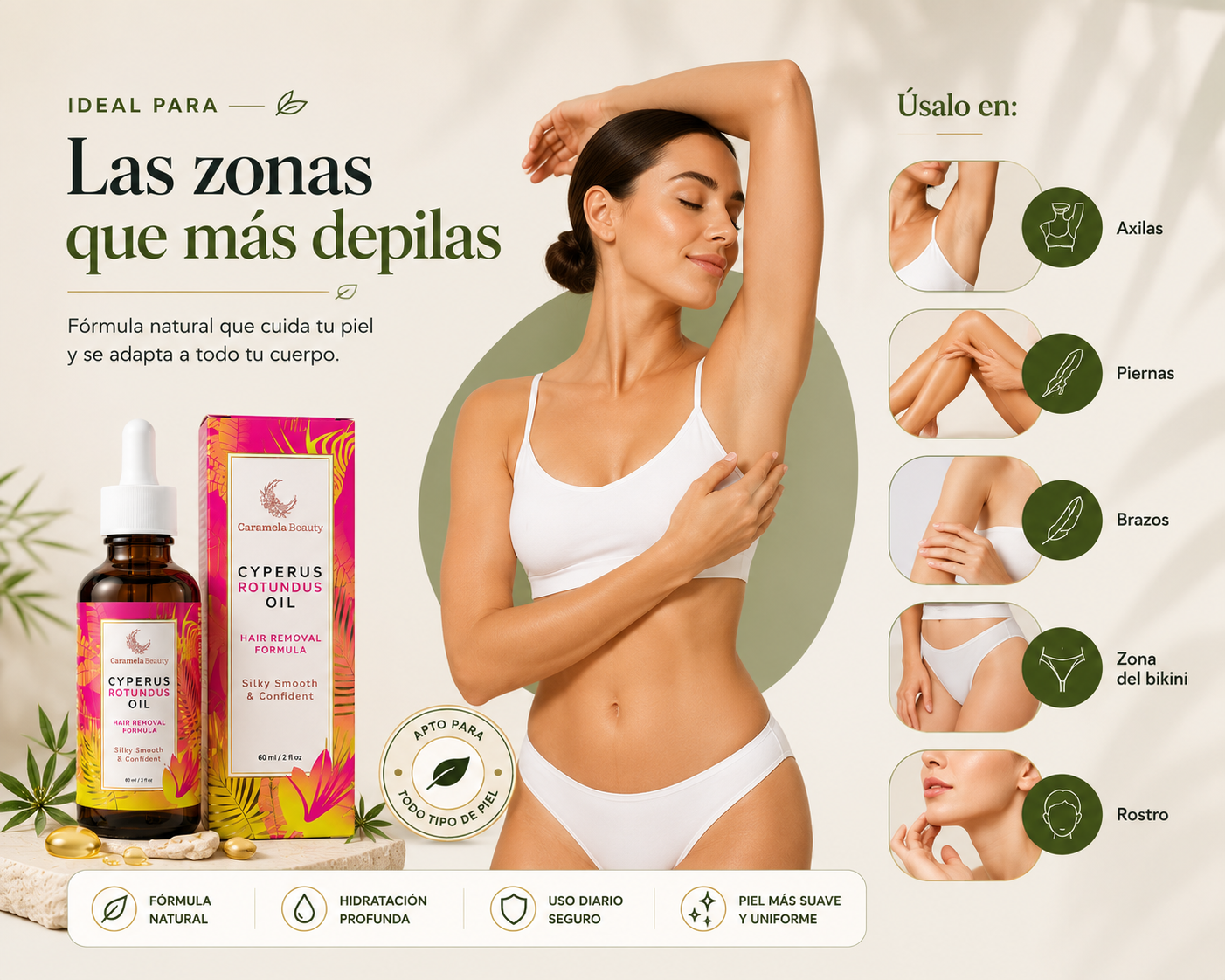 CYPERUS ROTUNDUS TRATAMIENTO NATURAL PARA DEBILITAR EL VELLO