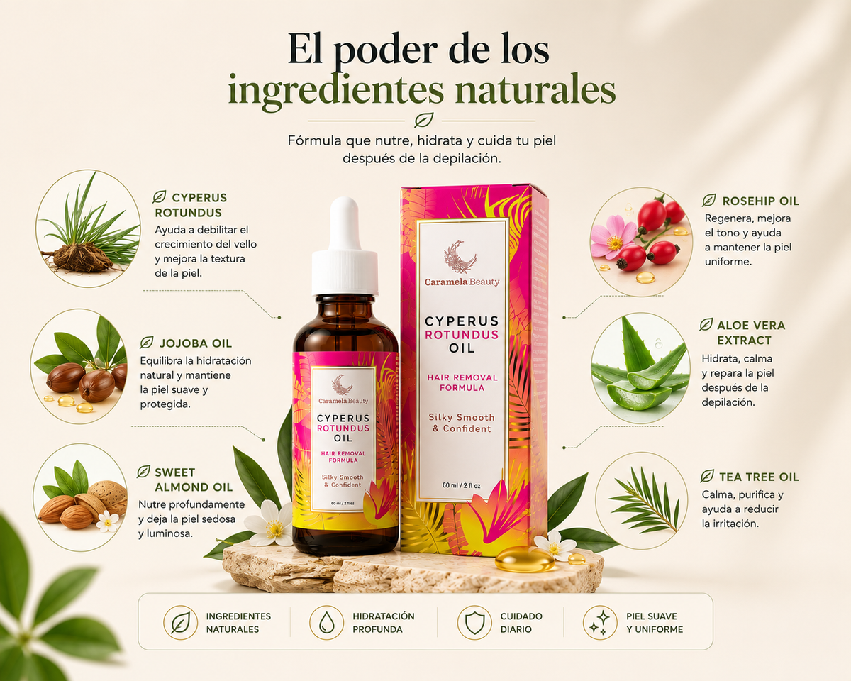 CYPERUS ROTUNDUS TRATAMIENTO NATURAL PARA DEBILITAR EL VELLO